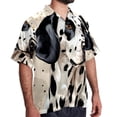 thumbnail image 2 of Spotted Dog Men's Short Sleeve Shirts, Casual, Printed, Button Down Short, Summer Beach Shirts, Unisex, 2 of 6