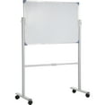thumbnail image 1 of KFFKFF Portable Magnetized Whiteboard, Dimensions 36 x 24 Inch, Two-Faced, 360 Degree Rotatable Dry Wipe Board, Height Modifiable with Metallic Frame and Secure Rotating Casters, Suitable for Office, 1 of 9