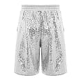 thumbnail image 3 of TSSOE Unisex Girls Boys Gymnastics Shorts Athletic Dance Bottoms Hip Hop Jazz Competition Booty Boy-Cut Shorts Silver 8, 3 of 6