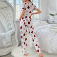 thumbnail image 3 of Elvqul Pajamas Sets for Women Soft Comfy Sleepwear Love Print Short Sleeve Loungewear Pajamas, 3 of 8