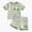 D001 Green, variant on Kaprioy Toddler Boys Summer Clothes Short Sleeve Waffle Embroidery Striped T-Shirt Shorts 2Pcs Clothes Set 6 12 18 Months 2 3 4 5 T