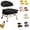 Black, variant on Zlinib Rolling Low Stool with Backrest, Short Stool Padded Seat & 360 Silent Casters, Low Stool with Wheels for Home, Office, Garage, Shop, Library – Comfortable and Mobile