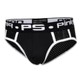 thumbnail image 4 of Hombres sexy de malla elástica Ropa interior de tiro bajo Calzoncillos deportivos M Negro METRO Colco calzoncillos de malla para hombres ropa interior, 4 of 8