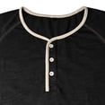 thumbnail image 7 of Men’s Short Sleeve Round Neck T-Shirt Front Placket Contrast Color Cuffs Summer Top, 7 of 7