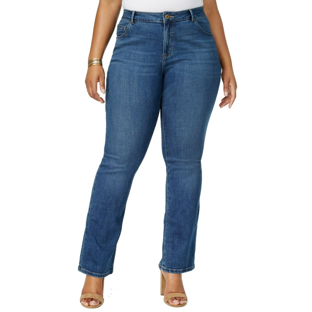 Lee Womens Plus Bootcut Curvy Fit Stretch Jeans - Walmart.com - Walmart.com