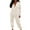 004 White, variant on Women's Fleece Onesie Pajamas Warm Soft Romper Sleepwear One Piece Hooded Zipper Playsuit Loungewear