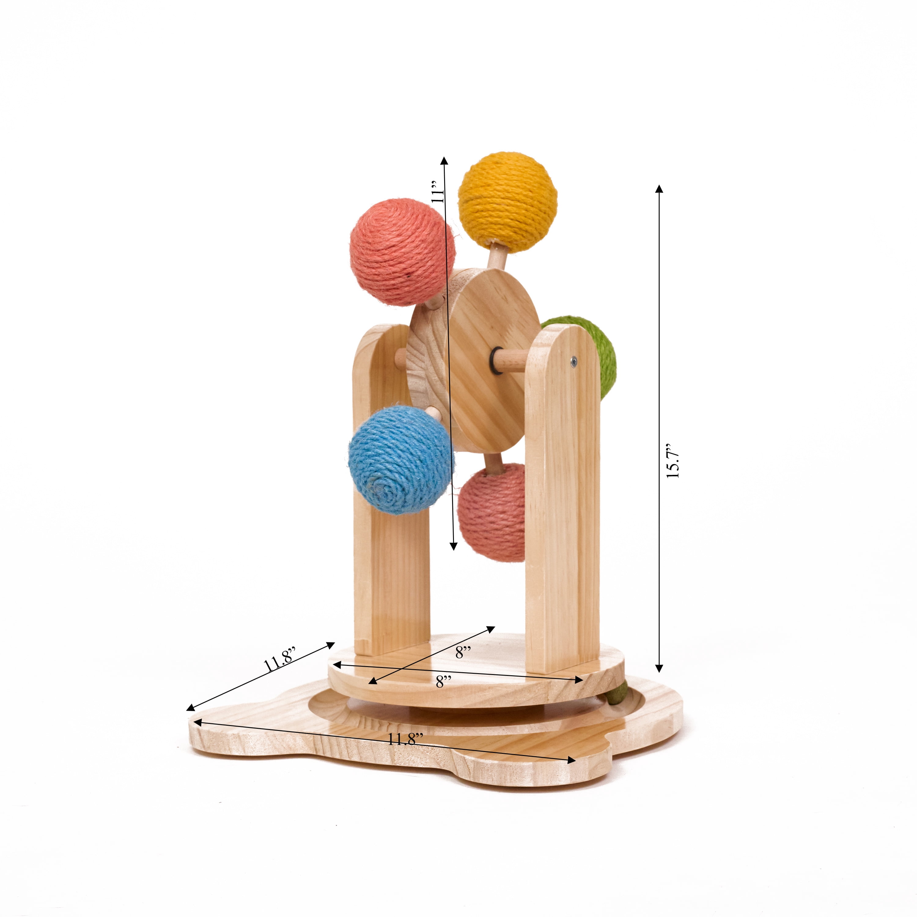 The Complete Interactive Play Center: Pinewood Ferris Wheel Cat Toy
