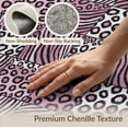 thumbnail image 6 of ODIKA Zebra Pink Mixed Wildlife Stripe Alternating Panel Leopard Print Stain Resistant Flatwoven for Entryway, Kitchen, Mudroom, 6 of 7