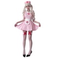 thumbnail image 2 of FASHOFT Halloween Dresses For Women Pink Nurse Dress Adult Japanese Cute Role Play Doctor Cosplay Party Stage Outfit Halloween Costumes A, 2 of 9