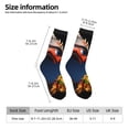 thumbnail image 2 of Sigee Playful Colorful Dragons Flowers for Contrast Design Soft Moisture-Wicking Socks Crew Casual Athletic Stretchy Loose Middle Tube Socks, 2 of 6
