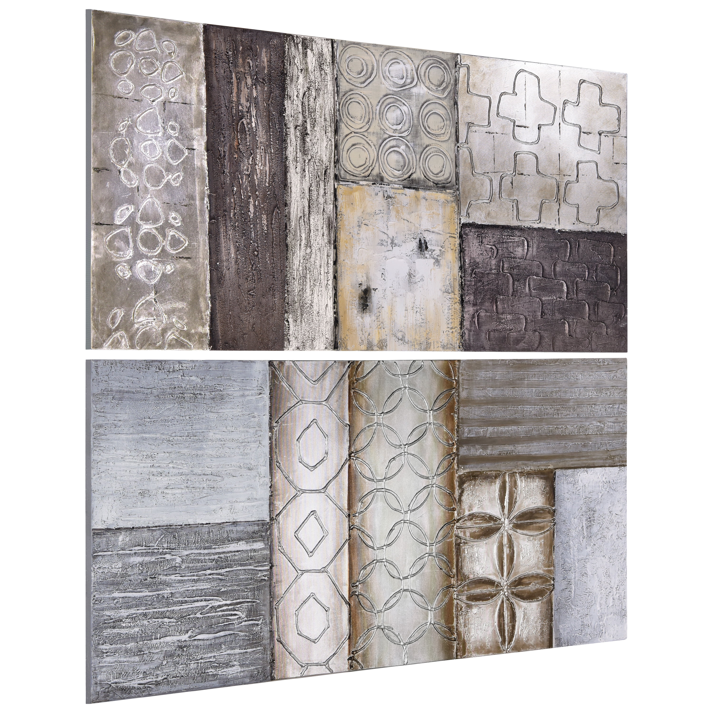 Empire Art Textured Abstract Painting, Set of 2, by Martin Edwards
