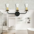 thumbnail image 4 of F28003-23-Sunset Lighting-Onyx - 3 Light Bath Vanity   Matte Black/Brushed Satin Gold Finish, 4 of 4