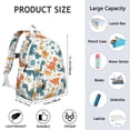 thumbnail image 6 of Cute Dinosaur Pattern Backpack for School,Cute School Bag,Schoolbag with Adjustable Shoulder Straps & Padded Back,13.4"x11"x4.7", 6 of 6