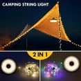 thumbnail image 2 of Eyotto 2 in 1 Camping String Light, 32.8ft Outdoor Camping Light with RGB & Warm Lighting Color, Rechargeable Outdoor Camping String Light with Flashlight for Tent Camping Hiking Mountaining Picnic, 2 of 10