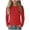 Red, variant on Plebaso Boys Girls Long Sleeve Ribbed Knit Tops Crew Neck Solid Color Tees Shirts Casual Undershirts