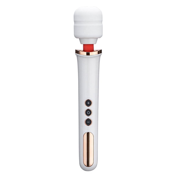 Wand Rulwuck Portable powerful electric massager, with multiple powerful speeds and 10 vibration modes, deep tissue soothing function, multifunctional full body massage vibrator,white