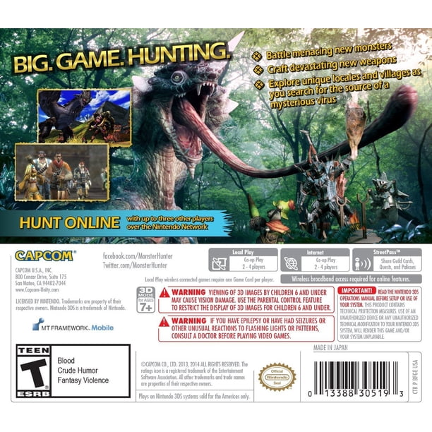 新品 未使用 3DS MONSTER HUNTER 4 ULTIMATE 北米版 3DS - MONSTER HUNTER: 4 ULTIMATE - Walmart.ca