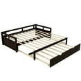 thumbnail image 2 of Veryke Wooden Extending Daybed with Trundle - Espresso, 2 of 8