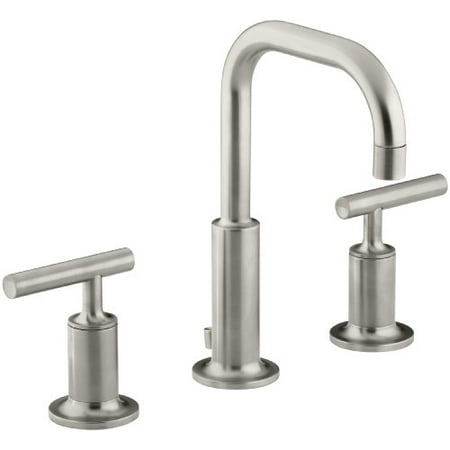 KOHLER K-14406-4-BN Purist Widespread Lavatory Faucet, Vibrant Brushed Nickel