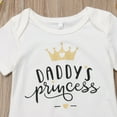 thumbnail image 5 of Daddy's Princess Toddler Baby Girls Romper Tops Tutu Pants Outfit Clothes Set White 3-6 Months, 5 of 6