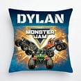 thumbnail image 2 of Personalized Monster Jam Trucks Throw Pillow - Logo Blue, 2 of 5