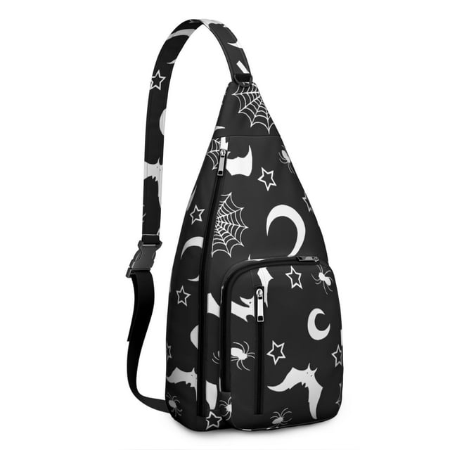 Star Map Sling Backpack - Celestial Navigation Print Design, Lightweight Anti-Theft Daypack for Alternative Fashion Students
