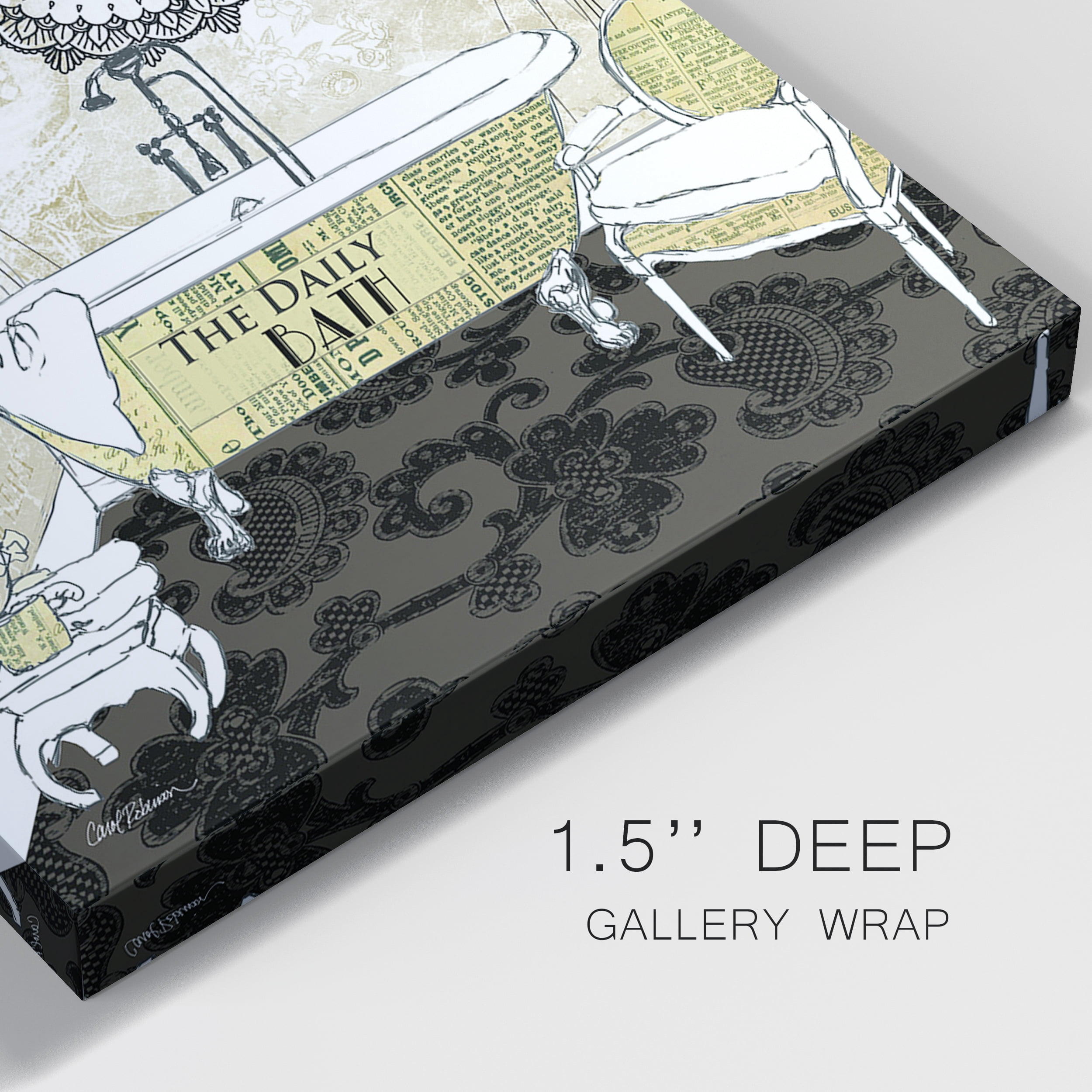 Daily Bath - Premium Gallery Wrapped Canvas - Ready to Hang Set of 2 - 32 x 32 Each