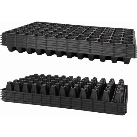 72 Cell Seed Trays, Thick Durable 72 Cell Plug Tray Seedling Plastic Nursery Tray for 1020 Flat Germination (10-Pack, 21"×11", 1.81" Height, Low)