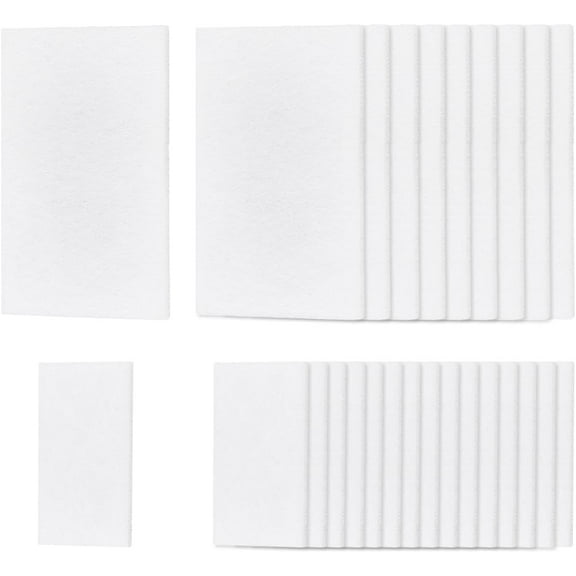 100pcs 2 styles Cotton Perfume Pads Rectangle White 45.5~70.5x25.5~45.5x2.5~3mm 50pcs/style