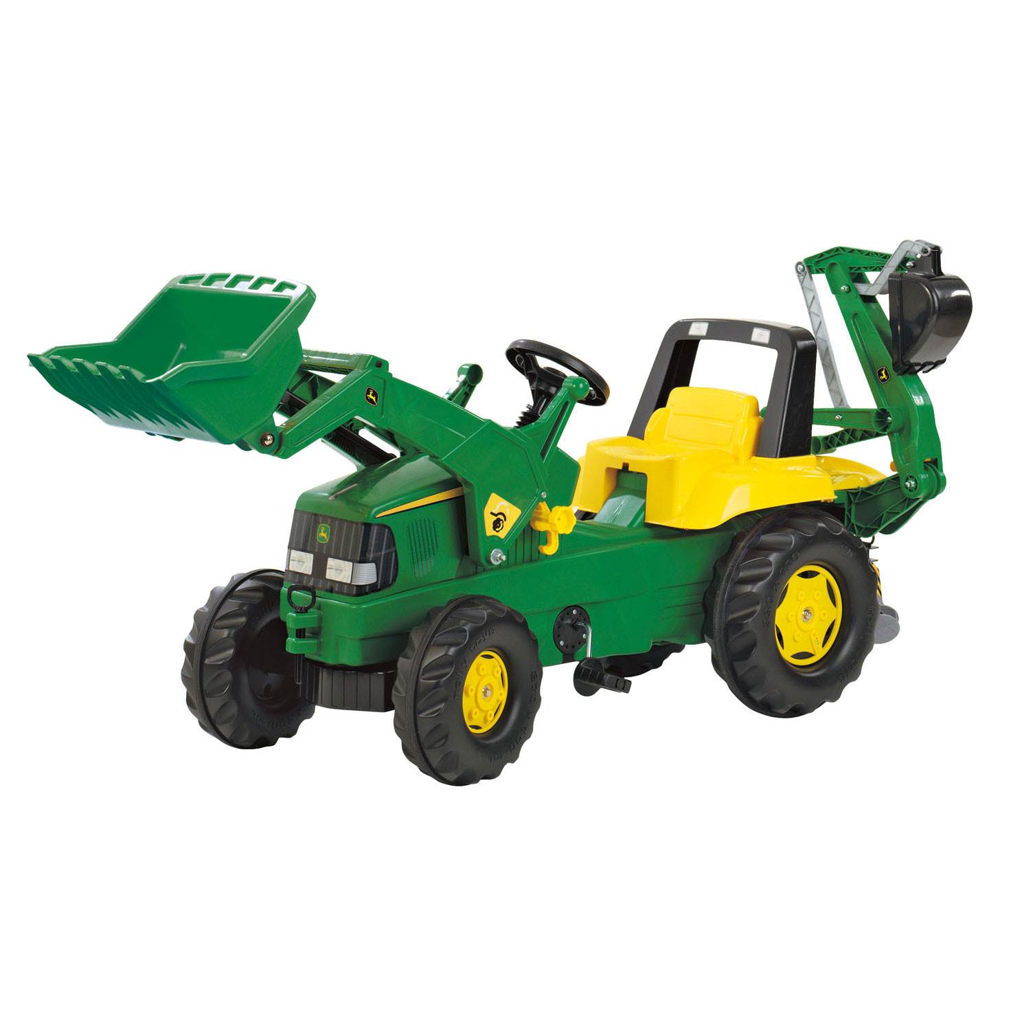 Rolly Toys John Deere Ride On Pedal Powered Tractor Loader with Working Backhoe - image 2 of 2