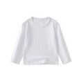 thumbnail image 3 of Grblisyd Girls Long Sleeve Shirts Fall Trendy Girls Tops Size 10-12 Kids Crew Neck Tshirts Cute Basic Teen Girls Clothes ,White 3-4Y, 3 of 3