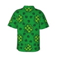 thumbnail image 4 of Xecao St Patrick's Day5 print Hawaiian shirt - a stylish short-sleeve button-down for men, perfect for casual beach and tropical outings., 4 of 9