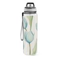 thumbnail image 2 of Sports Water Bottle 1000ML Tritan Food Grade Clear Water Bottle Fitness Outdoor Sports Bike Lovely Blue Tulips, 2 of 7
