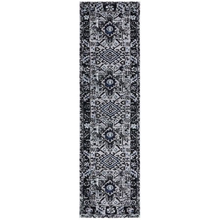 SAFAVIEH Vintage Hamadan Dania Oriental Runner Rug, Light Grey/Dark Grey, 2'3" x 6'