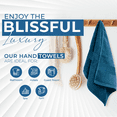 thumbnail image 5 of Dan River Hand Towel pack of 6 Quick Dry And Absorbent Cotton Towels for Bathroom - Blue 16x28in, 5 of 10