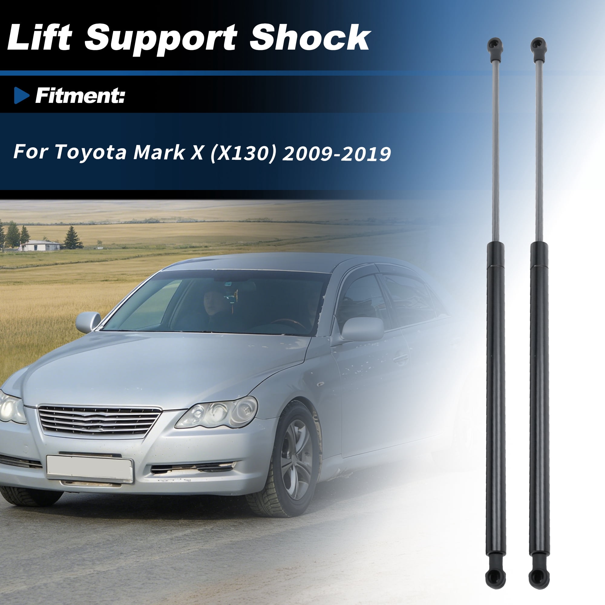 Unique Bargains Hood Struts Lift Supports for Toyota Mark X (X130) 2009-2019 Upgrade