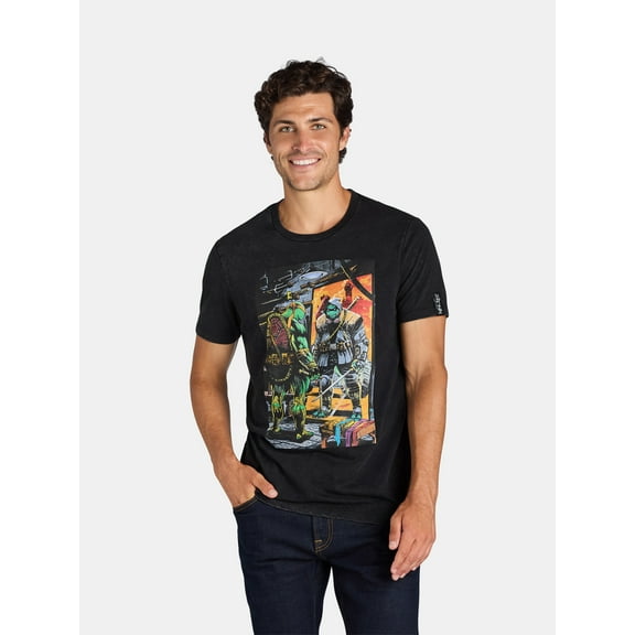 Teenage Mutant Ninja Turtles Men's and Big Men's The Last Ronin Graphic Tee with VHS Box Package, Sizes S-3XL