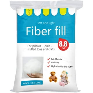 Sale! Premium White Polyester Fiber Fill for Re-Stuffing Pillows, Stuff Toys, Quilts, Paddings, Pouf , Fiberfill, Stuffing, Filling (5 Pounds)