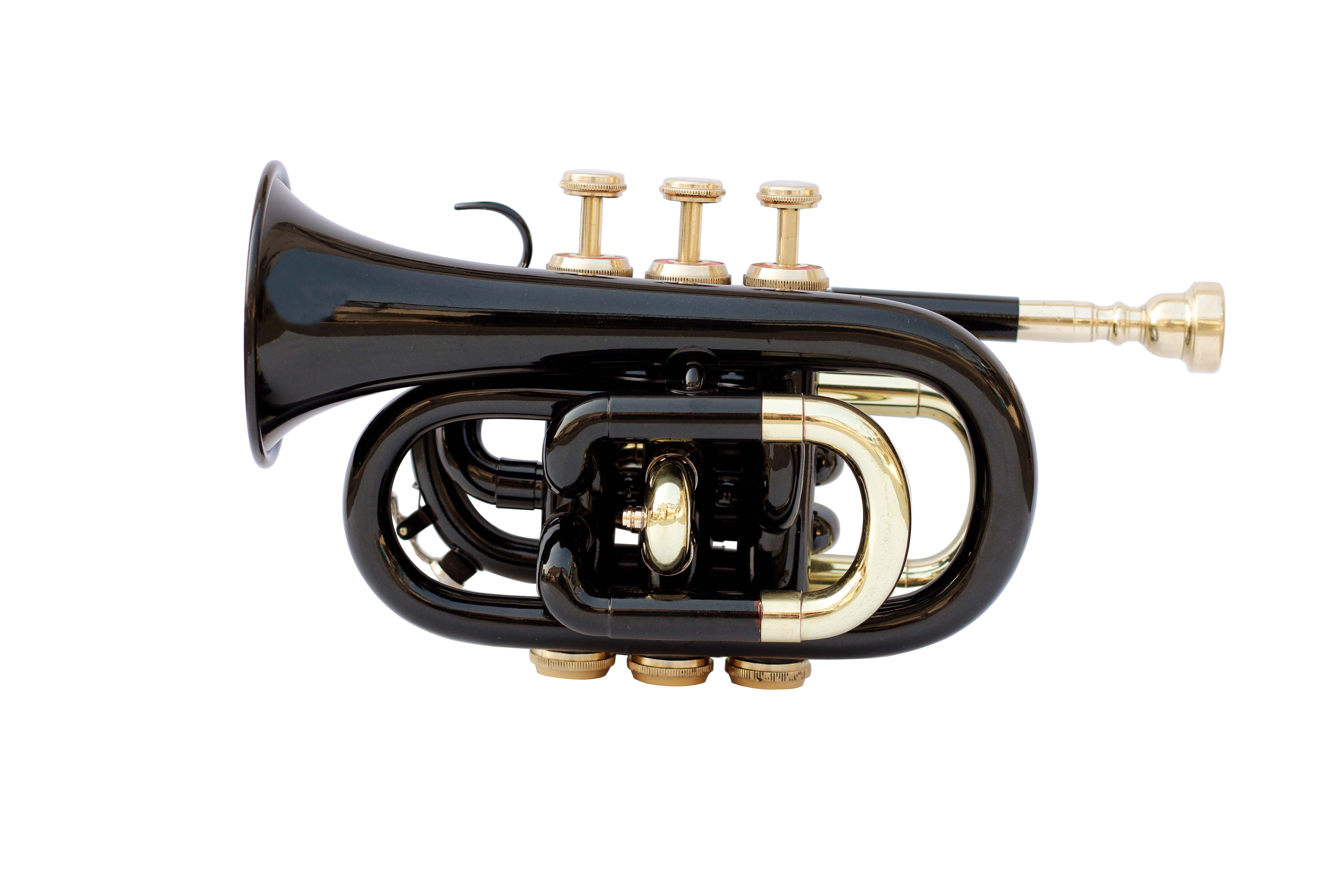 Pocket Trumpet Black Color with Hard Case