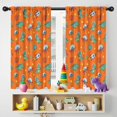 thumbnail image 5 of Blackout Kids Curtains,Orange Cartoon Dinosaurs Rockets Planets Pattern Childrens Insulated Curtains Set Of 2,Bedroom Essentials,Toddler Room Decor 42"x54", 5 of 5