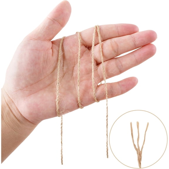 Natural Jute Twine String - 3 Ply Jute Rope for Crafts, Gift Wrapping, Packing, Arts Decoration, Wedding, Gardening