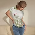 thumbnail image 6 of Goofa Herbs and Wildflowers Printed Women Rash Guard Short Sleeve,Tummy control Swimsuit Surfing Swimsuit Bathing Suit One Piece Swimsuit UPF 50-Medium, 6 of 9