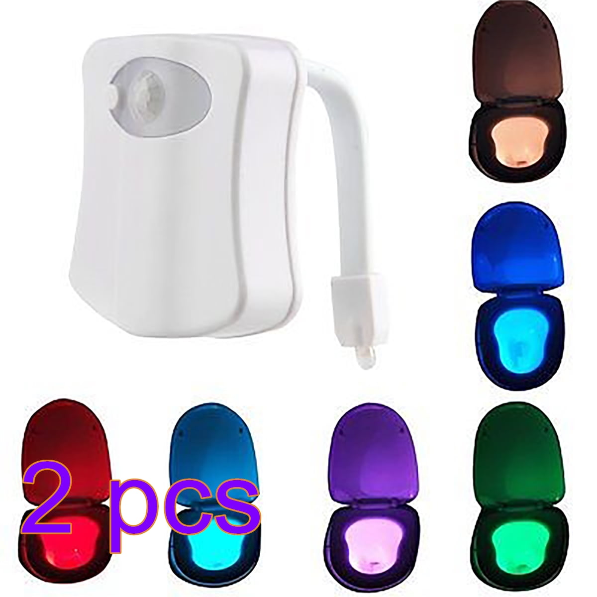Chunace 16-Color Toilet Night Light, Motion Activated Detection Bathroom Bowl Lights, Unique & Funny Birthday Gifts Idea for Dad Teen Boy Kids Men Women, Cool