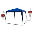 thumbnail image 3 of 10x10ft Instant Pop Up Tent - Waterproof, 2 Doors & 2 Windows, Portable Canopy Shelter Blue, 3 of 13