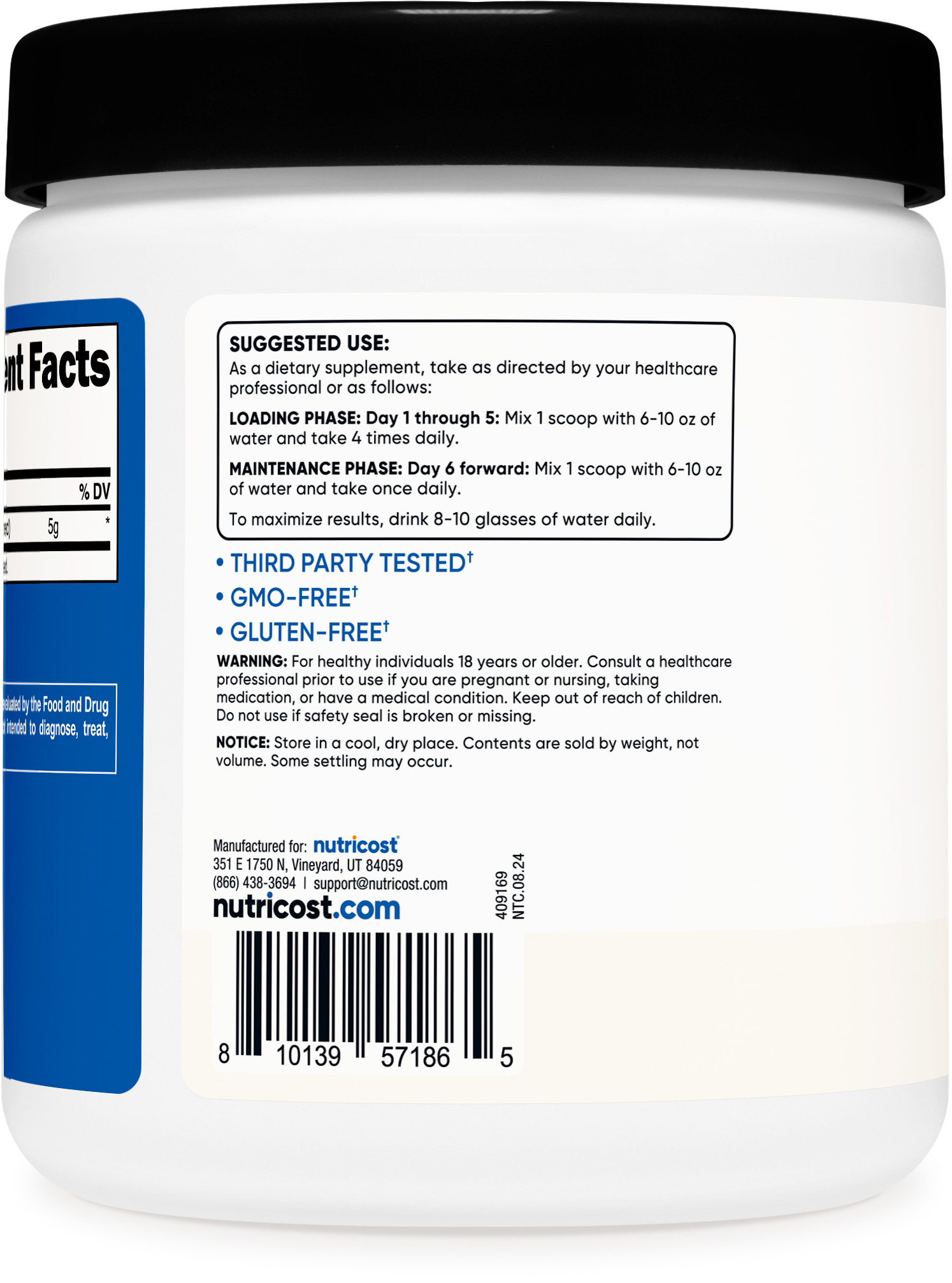 Nutricost Polvo de Creatina Monohidrato (300 Gramos) Sin Sabor - Creatina Monohidrato Micronizada, 5g por Porción 4