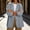 Gray, variant on Women's Notched Lapel Oversized Casual Blazer, Roll Tab Long Sleeve Two Button Soft Woven Jacket with Side Pockets for Spring Fall Daily Travel Layering