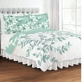 thumbnail image 2 of Collections Etc Unique Reversible Tonal Branches and Leaves Quilt Sage King, 2 of 2