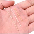 thumbnail image 3 of Xiao Hua Silver Pin 200PCS-2 * 0.02 inch Jewelry Making, Handmade End Ring Design Earring Pendant Accessory, Reusable Homemade Bracelet Pendant Connector Craft Pin, 3 of 5