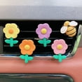 thumbnail image 4 of Juego de flores de resina para salida de aire de coche, clip de aromaterapia, clip de perfume (cada uno con 1 tableta de fragancia), 4 of 5