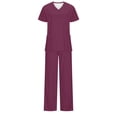 thumbnail image 4 of Samickarr Nursing Uniforms Scrubs Sets For Woman And Man Clearance Plus Size Working Uniform With Pocket Scrubs Medical Uniform Scrubs Top And Pants, 4 of 6